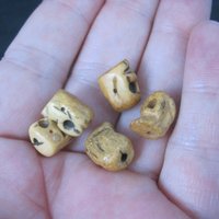 Lot of 10 Vintage Bone Rosary Skull Beads