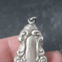 Ornate Sterling Silverware Flatware Rose Pendant