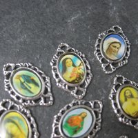 Lot of 9 Vintage Rosary Connectors .75 Inches