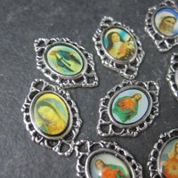 Lot of 9 Vintage Rosary Connectors .75 Inches