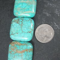 Large Dyed Turquoise Beads 30x30mm