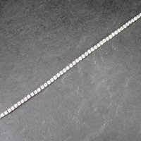 Vintage Sterling Cz Tennis Bracelet 7 Inches