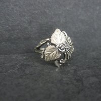 Vintage Black Hills Silver Rose Ring Sizes 4 and 5 Available