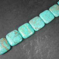 Large Dyed Turquoise Beads 30x30mm