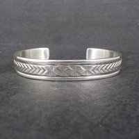 Vintage Southwestern Sterling Cuff Bracelet 6 Inches Bruce Morgan