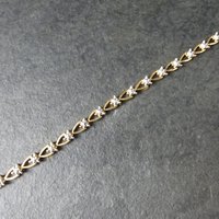 Vintage Vermeil Sterling Heart Bracelet 7.5 Inches