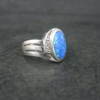 Vintage Sterling Opal Ring Size 7