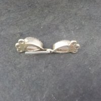 Sterling 3 Strand Carved Rose Quartz Hook Clasp