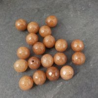 Lot of 19 Brown Earthy Round 10mm Faceted Quartz Beads