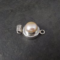 Sterling Silver Mabe Pearl Box Clasp