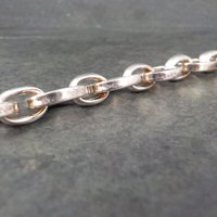 Chunky Vintage Italian Sterling Bracelet 8.25 Inches