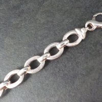 Chunky Vintage Italian Sterling Bracelet 8.25 Inches