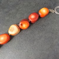 Chunky Sterling Coral Toggle Bracelet 8.5 Inches Donna Dressler