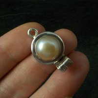 Sterling Silver Mabe Pearl Box Clasp