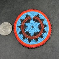 Southwestern Leather Beaded Ponytail Holder Hair Tie