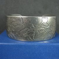 January Birthday Cuff Bracelet Salisbury Pewter 6.5 Inches