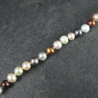 Estate Sterling Multi Pearl Bracelet 7.5 Inches