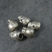 Lot of 5 3D Skull Beads 10mm