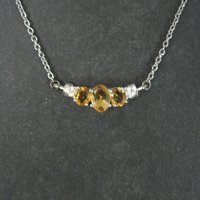 Sterling Citrine Necklace Chuck Clemency *For Repair