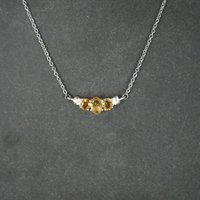 Sterling Citrine Necklace Chuck Clemency *For Repair