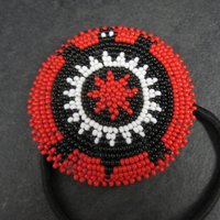 Southwestern Turtle Beaded Ponytail Holder Hair Tie