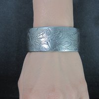 January Birthday Cuff Bracelet Salisbury Pewter 6.5 Inches