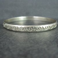 Vintage Mexican Sterling Bangle Bracelet 7.75"