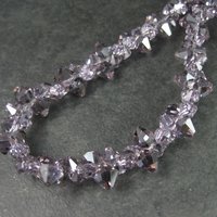 Purple Crystal Bead Necklace 17 Inches