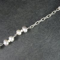 Estate Sterling Pearl Bracelet 7 Inches