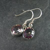 Estate Sterling Mystic Topaz Earrings