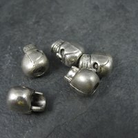 Lot of 5 3D Skull Beads 10mm