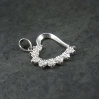 Small Sterling Diamond Illusion Heart Pendant