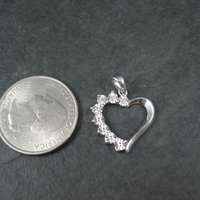 Small Sterling Diamond Illusion Heart Pendant