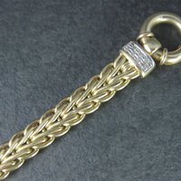 Vintage Italian 14K Diamond Bracelet 7.5 Inches