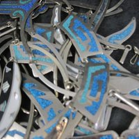 Vintage Alpaca Inlay Necklace Job Lot