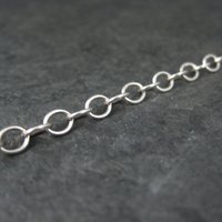 Vintage Sterling 4mm Chain Bracelet 7.25 Inches