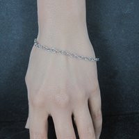 Vintage Sterling 4mm Chain Bracelet 7.25 Inches