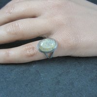 Vintage Sterling Rutilated Quartz Ring Size 6