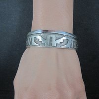 Navajo Sterling Tufa Cuff Bracelet 6.25 Inches Anthony Bowman