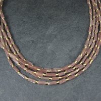 Vintage 5 Strand Quartz Necklace 20.5"