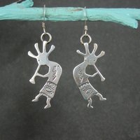 Vintage Sterling Kokopelli Earrings