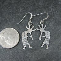 Vintage Sterling Kokopelli Earrings