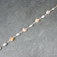 Vintage Sterling Art Glass Sun Bracelet 7.25"