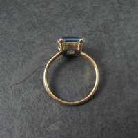 Antique Gold Filled Blue Glass Ring Sizes 5.75 & 6 Available New Old Stock