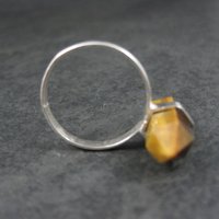 Vintage Sterling Tiger Eye Crystal Point Ring Size 8