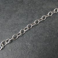 Vintage Sterling 4mm Chain Bracelet 7.25 Inches