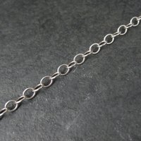 Vintage Sterling 4mm Chain Bracelet 7.25 Inches