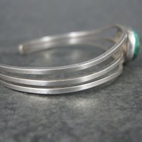 Vintage Sterling Chrysocolla Cuff Bracelet 6.5 Inches