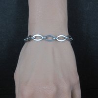 Vintage Italian Sterling Chain Bracelet 7.2"