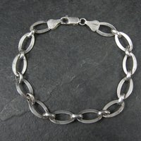 Vintage Italian Sterling Chain Bracelet 7.2"